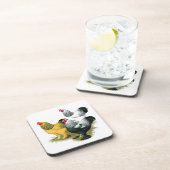 Brahmas drei Hähne Getränkeuntersetzer (Rechte Seite)