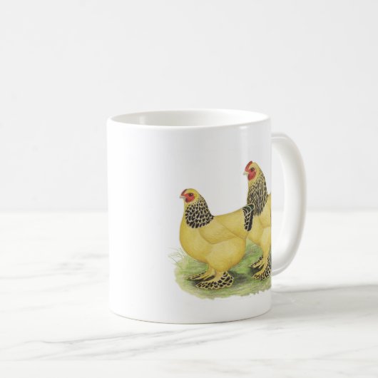 Brahmas:  Lederfarbene Zwerghühner Kaffeetasse (VorderseiteRechts)