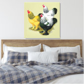 Brahmas Three Roosters Leinwanddruck (Insitu (Schlafzimmer))