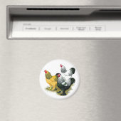 Brahmas Three Roosters Magnet (In Situ (Geschirrspüler))