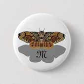 Brahmin Moth Monogram Button (Vorderseite)