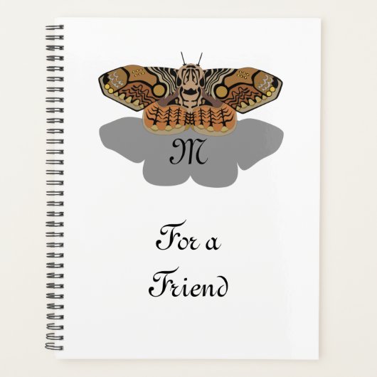Brahmin Moth Monogram Planer (Vorderseite)