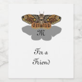Brahmin Moth Monogram Weinetikett (Einzelnes Label)