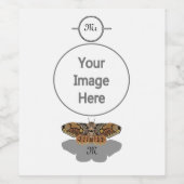 Brahmin Moth Monogram Weinetikett (Einzelnes Label)