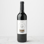 Brahmin Moth Monogram Weinetikett (Vorderseite)