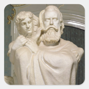 Brahms, 1909 quadratischer aufkleber