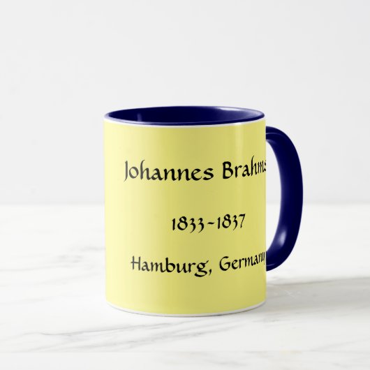 Brahms Classic Composer-Tasse Tasse (VorderseiteRechts)