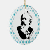 Brahms Komponist-Musik-Weihnachtsandenken Keramik Ornament (Rechts)
