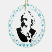 Brahms Komponist-Musik-Weihnachtsandenken Keramik Ornament (Links)