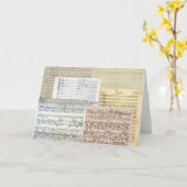 Brahms Music Manuscripts Karte (Gelbe Blume)