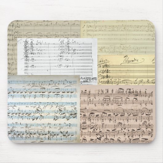 Brahms Musik-Manuskripte Mousepad (Vorne)