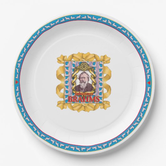 Brahms Papierplatte Pappteller (Vorderseite)