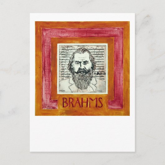 Brahms Postkarte (Vorderseite)