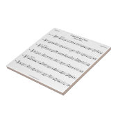 Brahms Wiegenlied-Noten Fliese (Seite)