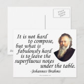 Brahms zur Komposition Postkarte (Vorne/Hinten)