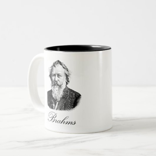Brahms Zweifarbige Tasse (Vorderseite Links)