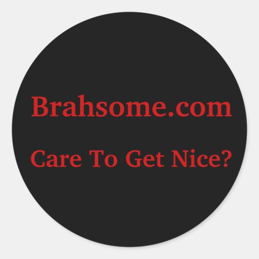 Brahsome Blackout Sticker (Vorderseite)