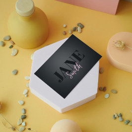 Braid Hair Hot Pink Visitenkarte