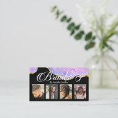 Braid Lila Pink Gold Foto Visitenkarte (Stehend Vorderseite)