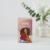 Braid Salon Beauty Black Bold Typografie Visitenkarte (Stehend Vorderseite)