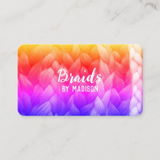 Braid Salon Custom QR Visitenkarte (Vorderseite)
