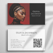 Braid Stylist Hair Loctician Foto Visitenkarte