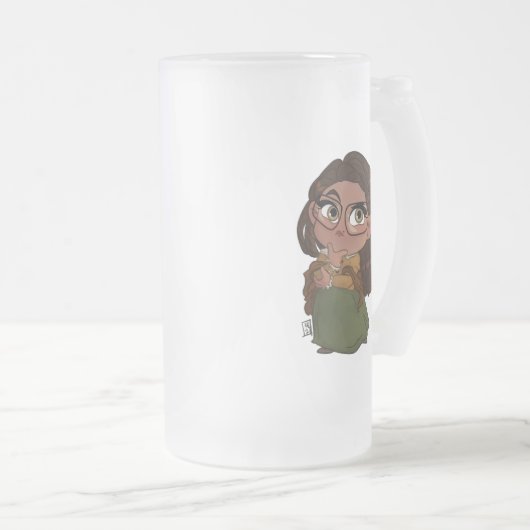 Braid Watch Lezbi Nerdy Chibi Frosted Mug Mattglas Bierglas (VorderseiteRechts)