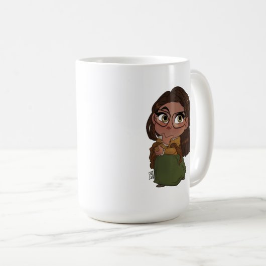 Braid Watch Lezbi Nerdy Chibi Tasse (VorderseiteRechts)