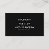 Braide aus schwarzem und goldenem Marmor Visitenkarte (Rückseite)
