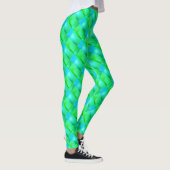 Braide Bänder oder unregelmäßige blaue und grüne B Leggings (Rechts)