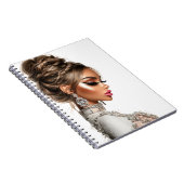 Braided Elegance Glam Girl Spiral Photo Notebook Notizblock (Rechte Seite)