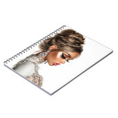 Braided Elegance Glam Girl Spiral Photo Notebook Notizblock (Linke Seite)