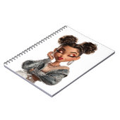 Braided Glam Girl Spiral Photo Notebook Notizblock (Linke Seite)