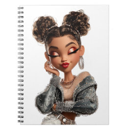 Braided Glam Girl Spiral Photo Notebook Notizblock