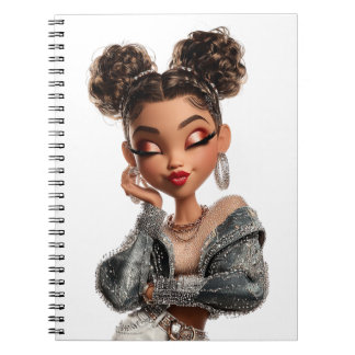 Braided Glam Girl Spiral Photo Notebook Notizblock