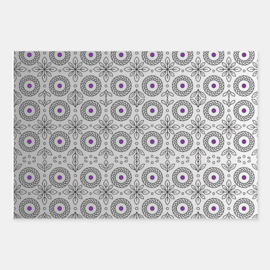 Braided Mandala and Leaf Motif Design" Geschenkpapier Set (Vorderseite 2)