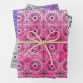 Braided Mandala and Leaf Motif Design" Geschenkpapier Set (Beispiel)