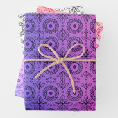 Braided Mandala und Leaf Motif Design Geschenkpapier Set (Beispiel)