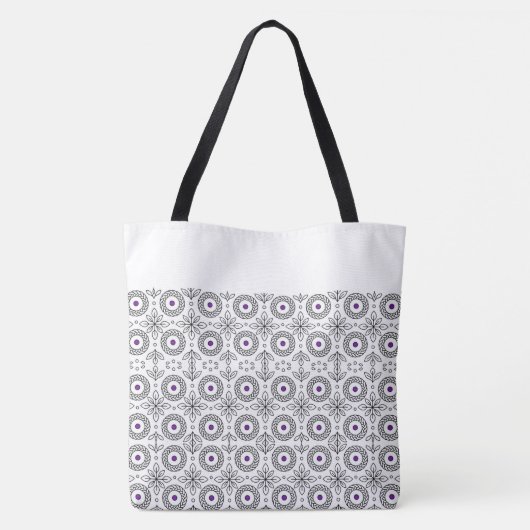 Braided Mandala und Leaf Motif Design Tasche (Rückseite)