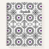 Braided Mandala und Leaf Motif Notizblock (Vorderseite)
