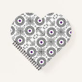 Braided Mandala und Leaf Motif Spiral Notebook Notizblock (Vorderseite)