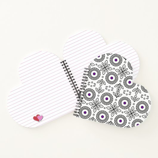 Braided Mandala und Leaf Motif Spiral Notebook Notizblock (Innenseite)