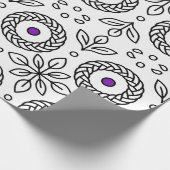 Braided Mandala und Leaf Motif Wrapping Paper Geschenkpapier (Ecke)