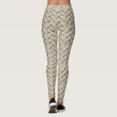 Braided Thread Knit Texture – Warm Beige (2) Leggings (Rückseite)