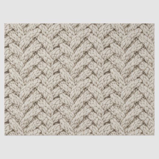 Braided Thread Knit Texture – Warm Beige (2) Seidenpapier (Vorderseite)
