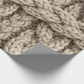Braided Thread Knit Texture – Warm Beige (4) Geschenkpapier (Ecke)