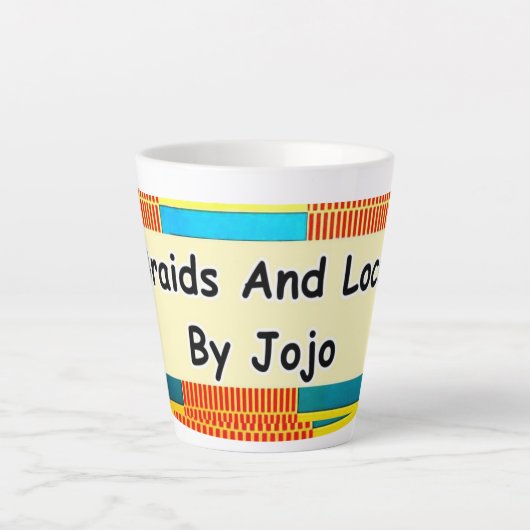 Braids and Locations by Jojo Latte Coffee Tea Cup  Milchtasse (Vorderseite)