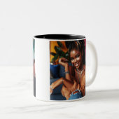 "Braids & Bliss"-Tasse Zweifarbige Tasse (VorderseiteRechts)