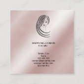 Braids Braided Hair Afro American Women Business C Quadratische Visitenkarte (Rückseite)