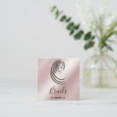 Braids Braided Hair Afro American Women Business C Quadratische Visitenkarte (Stehend Vorderseite)